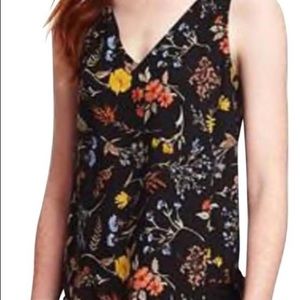 Old Navy Black Floral Tank